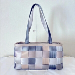Harvey's California Original Seatbelt Bag Upcycled Tri-color Grey Tan Tote Bag